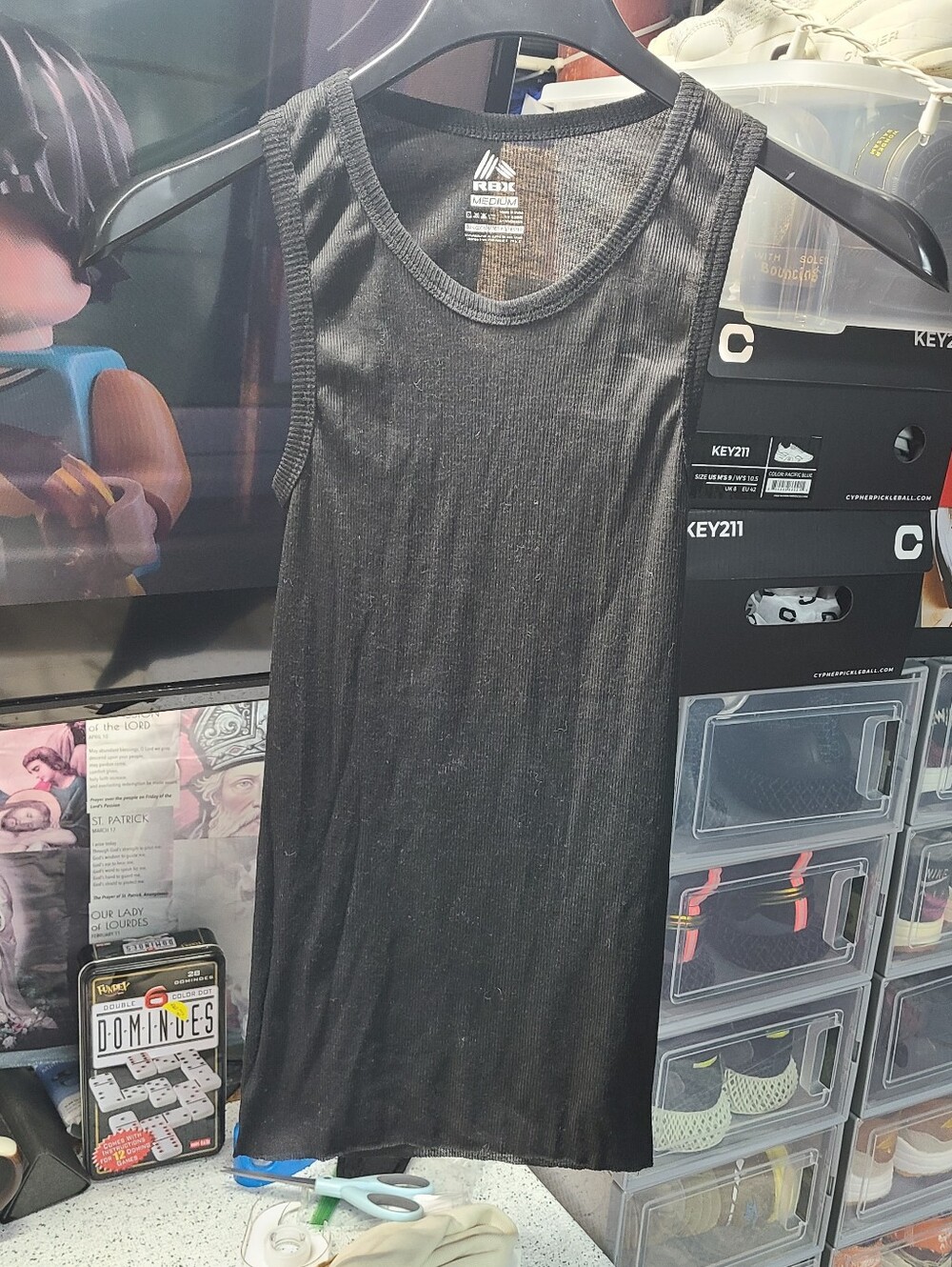 RBX Black Ribbed Men’s Athletic Tank Top